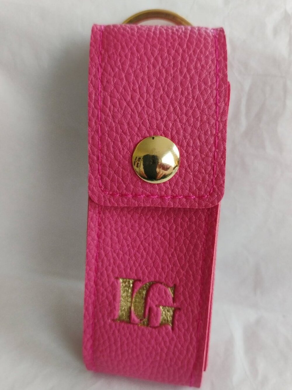 Laura Geller Pink Lipstick Case/Keyring Combo- NWT